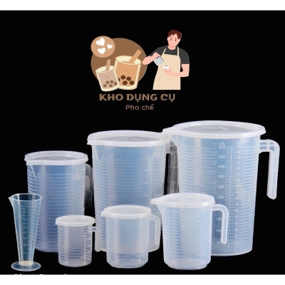 Ly đong định lượng 500ml 250ml 100ml - Có chia Vạch - Ca đong nhựa - Thiết bị máy móc pha chế