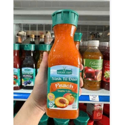 Sinh Tố Golden Farm vị Đào Chai 1L